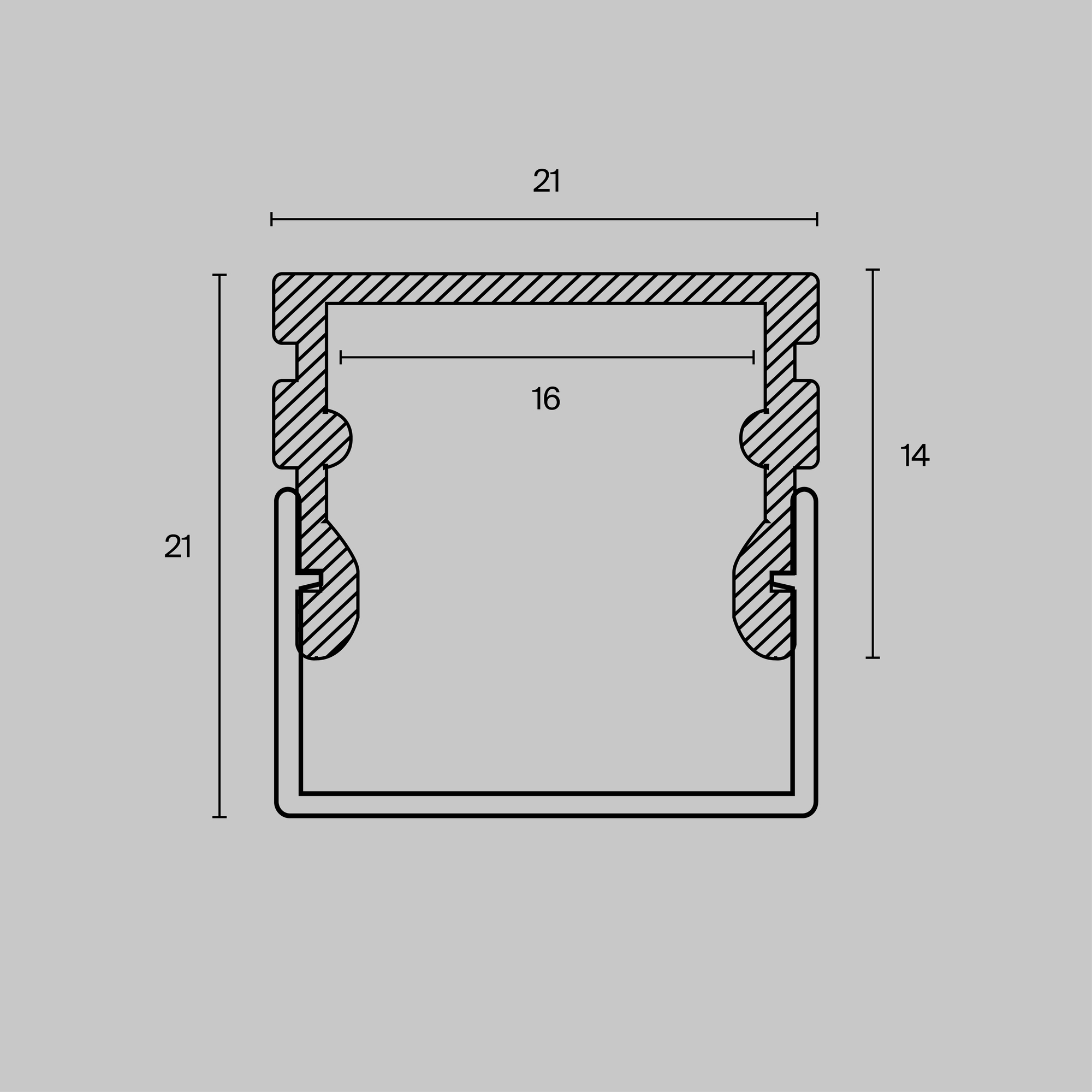Профиль Led Strip ALM007S-2M, фото 3