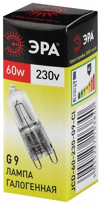 Лампа галогеновая Эра  G9 60Вт 3000K G9-JCD-60-230V-CL, фото 4