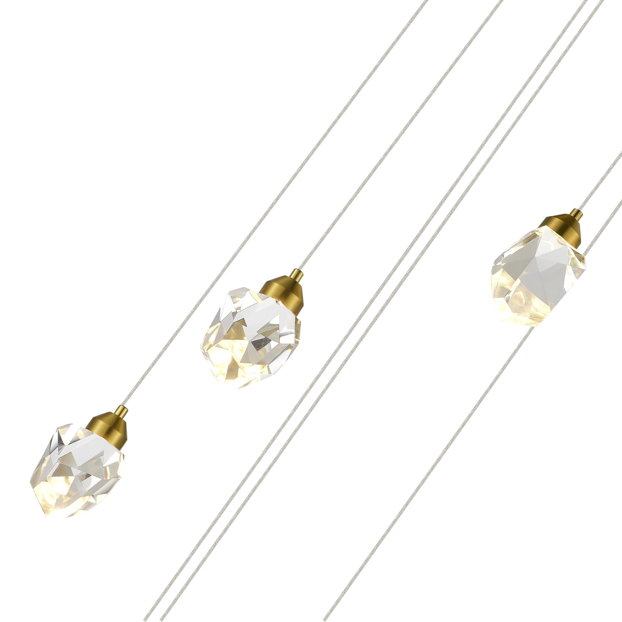SL6114.203.06 Светильник подвесной ST-Luce Золотистый/Прозрачный LED 6*3W 3000K КАСКАТО, фото 3