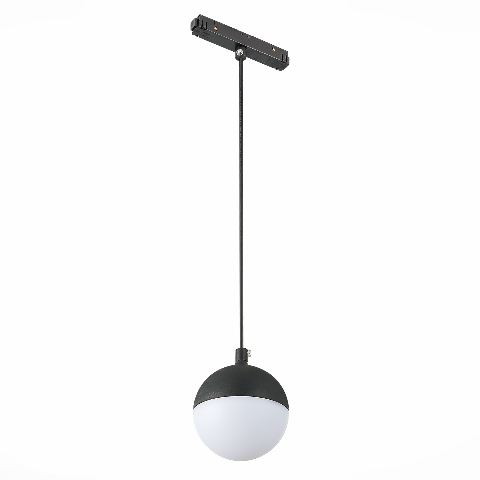 ST358.443.07 Магнитный трековый светильник подвесной Черный LED 1*7W 4000K 520Lm Ra>80 120° IP20 D90 СКАЙЛАЙН 48V, фото 3