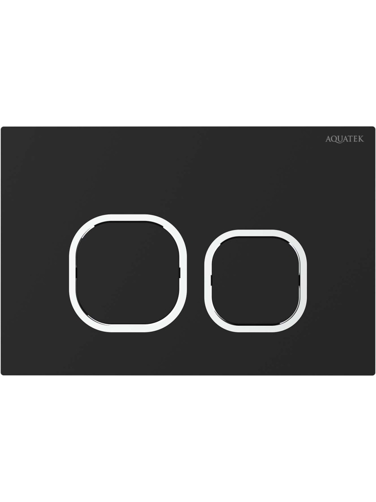 KDI-0000059(BD) Панель смыва Черный матовый ободок хром (клавиши квадрат), 162*244 мм, фото 1