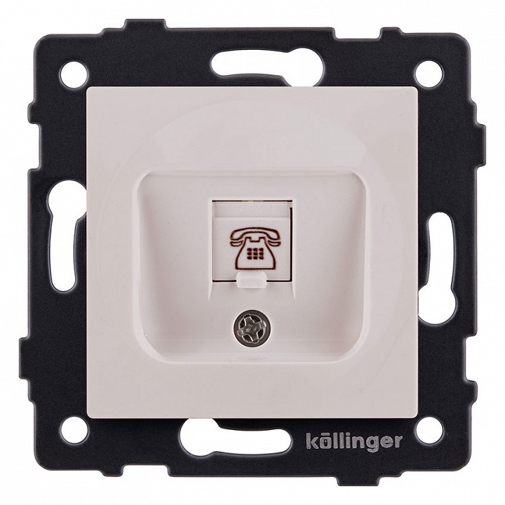 Розетка телефонная RJ-11 со штрокой, без рамки Kollinger  REA-009CM, фото 1