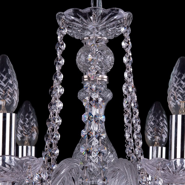Подвесная люстра Bohemia Ivele Crystal 1402 1402/6/160/Ni, фото 5
