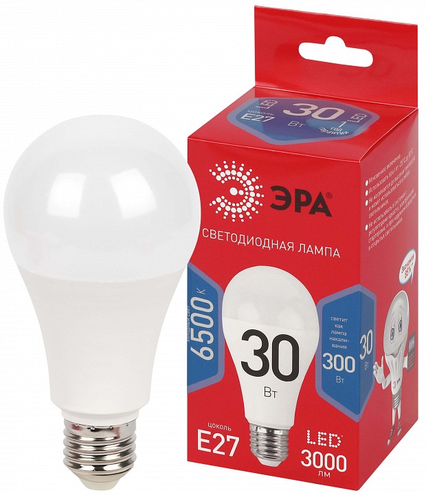 Лампа светодиодная Эра E27 30Вт 6500K LED A70-30W-865-E27 R, фото 2