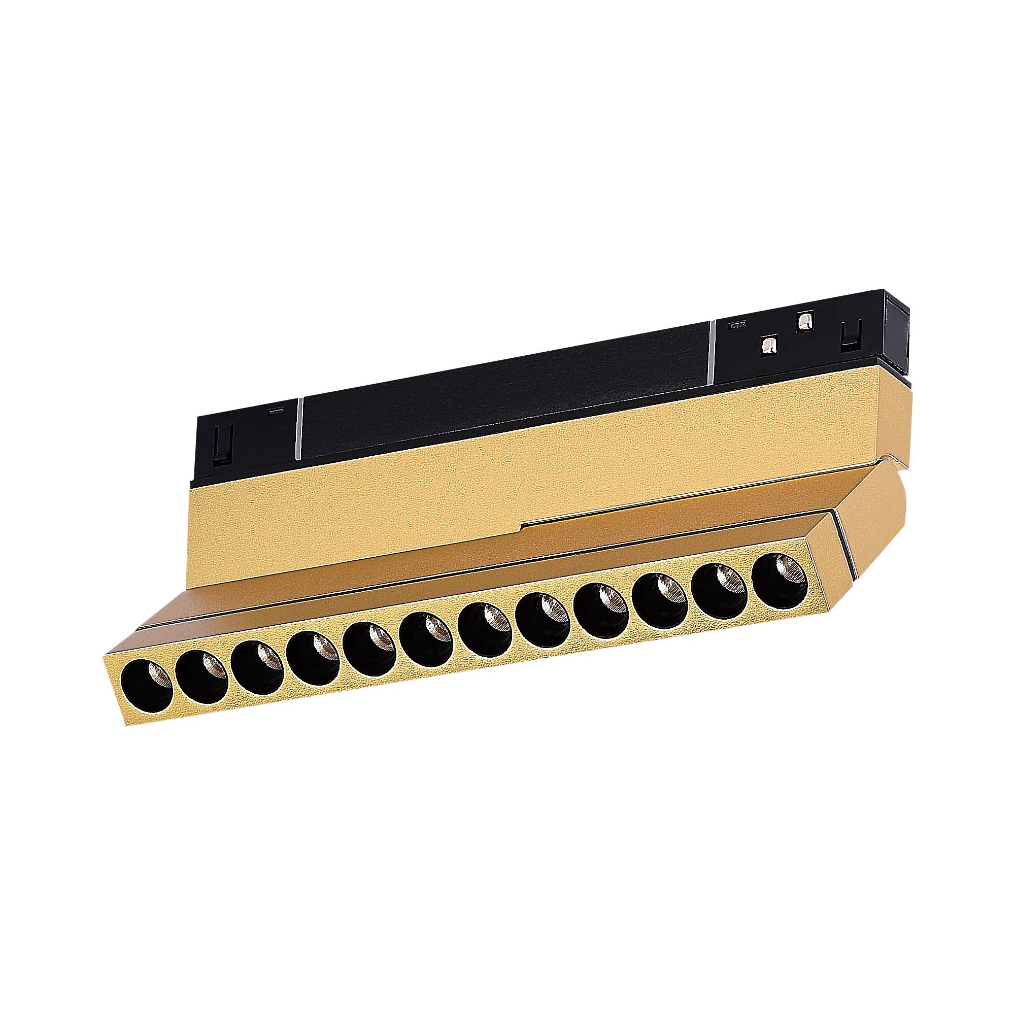 ST805.236.12 Магнитный трековый светильник Золотистый LED 1*12W 3000K 450Lm Ra>90 36° IP20 L220xW22x СКАЙЛАЙН 48V, фото 3