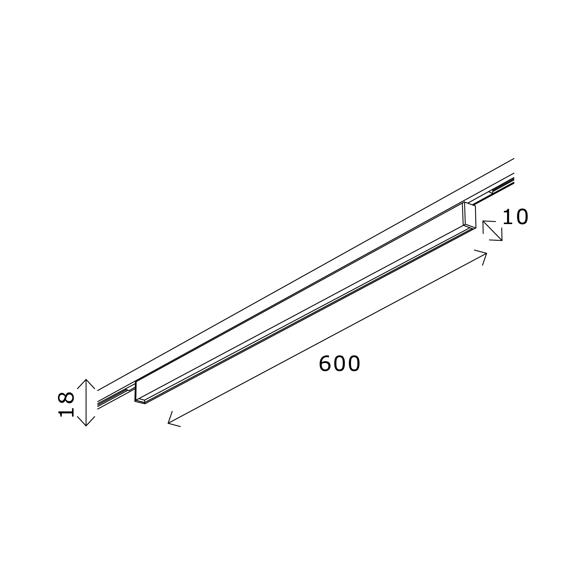 ST665.446.16 Магнитный трековый светильник Черный LED 1*16W 4000K 720Lm Ra>80 100° IP20 L600xW10xH18 СУПЕР5, фото 4