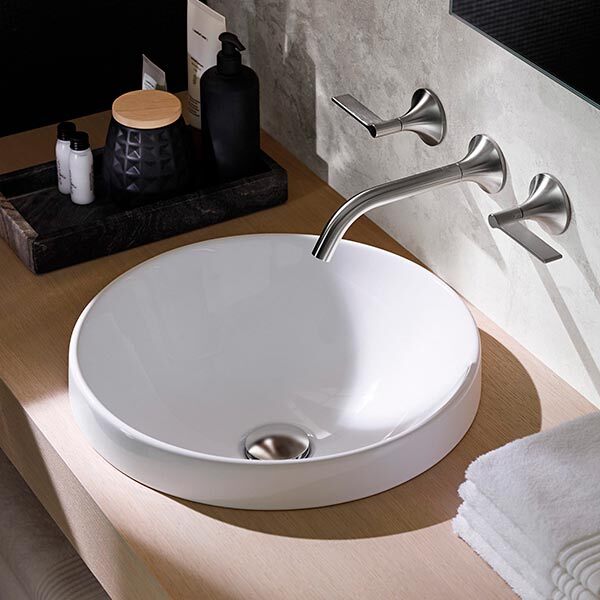 500.702.01.2 Geberit VariForm Раковина встраиваемая в столешницу круглой формы, D=40 см, без отв. под смеситель, без отв. перелива, фото 2