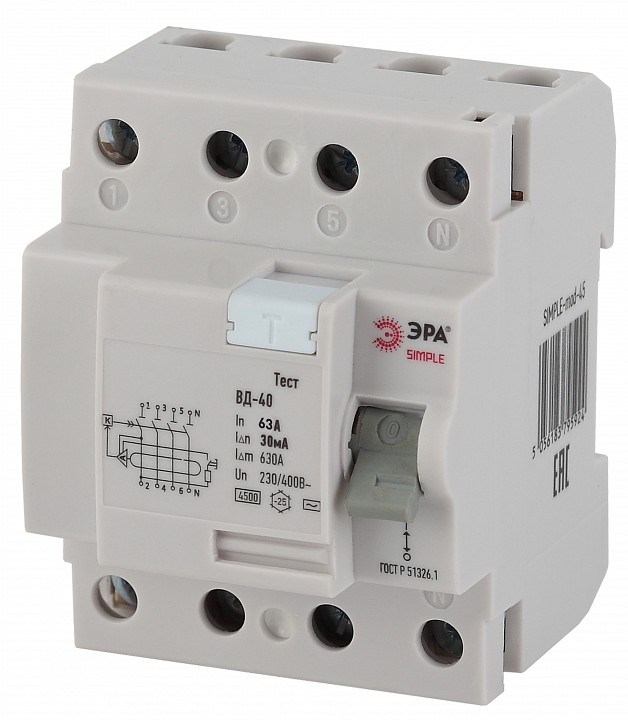 Устройство защитного отключения 4P Эра ВД-40 SIMPLE-mod-46, фото 2