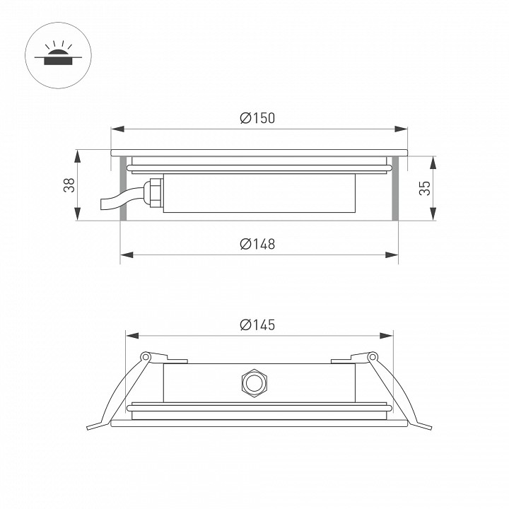 Встраиваемый в дорогу светильник Arlight ART-GROUND-SLIM 038167, фото 3