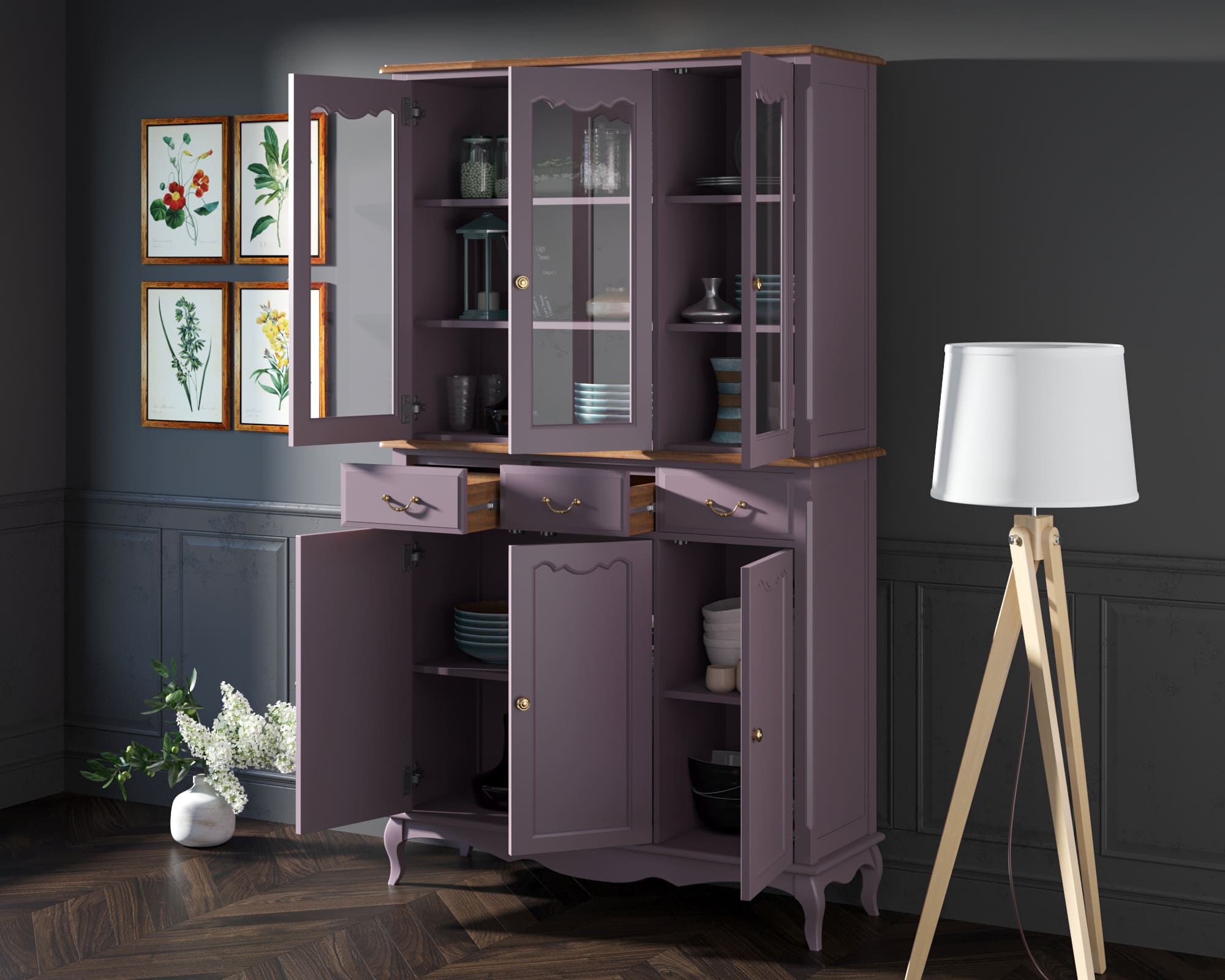 Буфет "Leontina Lavanda" трехстворчатый арт ST9344/2L, фото 4
