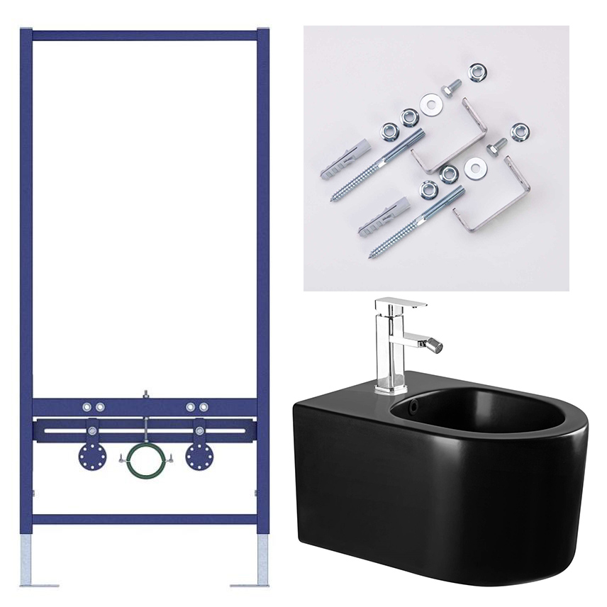 SET AQUATEK МИЯ-MB биде (рама AQUATEK INSB-0000001 + крепеж KKI-0000002 + биде AQ1004-MB), фото 1