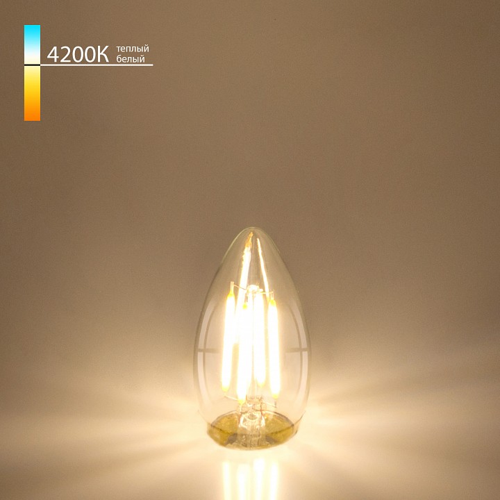 Лампа светодиодная Elektrostandard Свеча F E27 9Вт 4200K a048283, фото 2