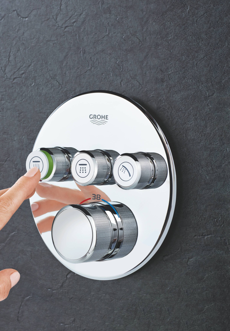 29121000 Grohtherm SmartControl Внешняя часть термостатического смесителя на 3 выхода, хром, фото 4