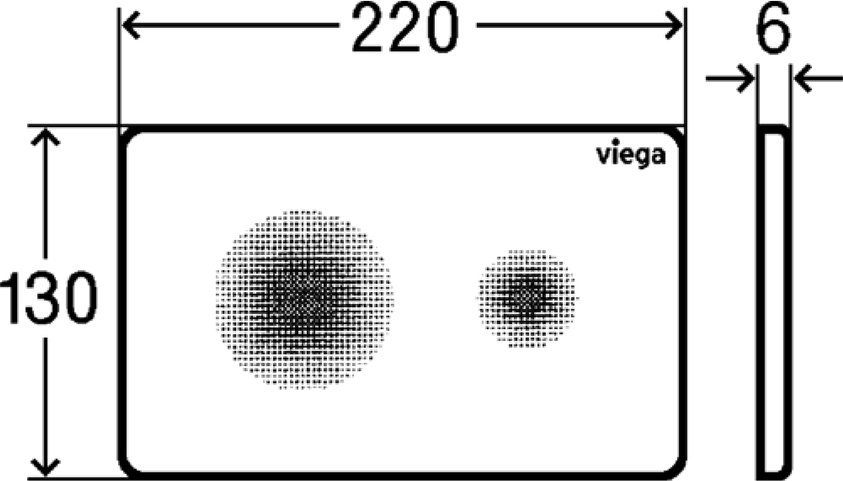774356 Prevista Панель смыва Visign for style 25 бесконтактная ( 2-х реж смыв с функц Viega Hygiene+), пластик, цвет альпийский, модель 8615.1, фото 2