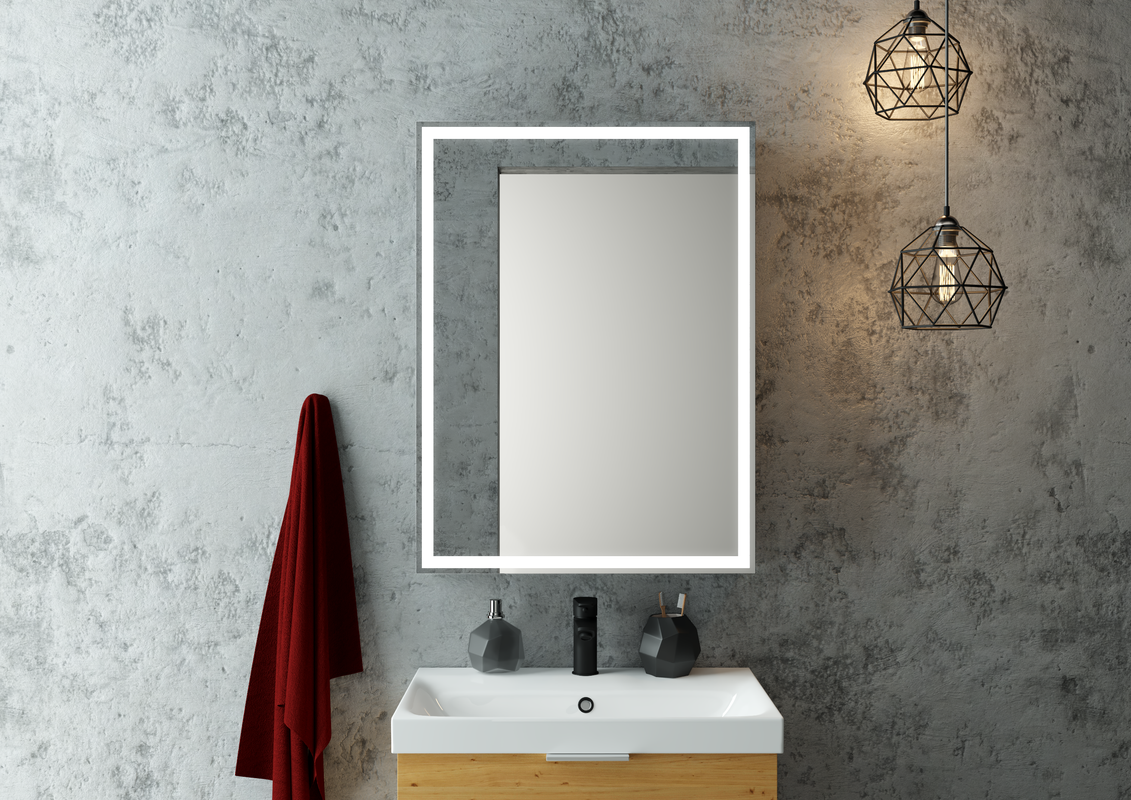 Зеркало-шкаф Mirror Box black Led 600х800, фото 5