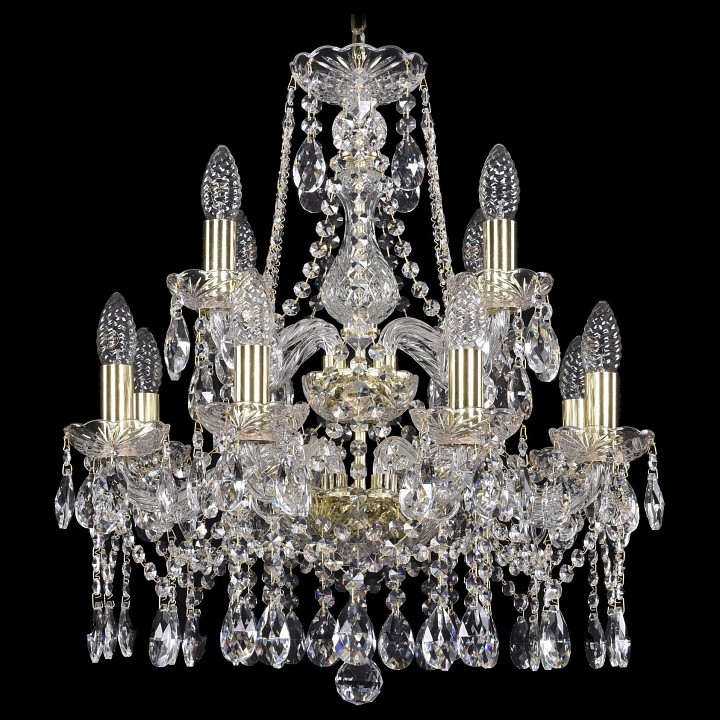 Подвесная люстра Bohemia Ivele Crystal 1413 1413/8+4/165/2d/G, фото 1
