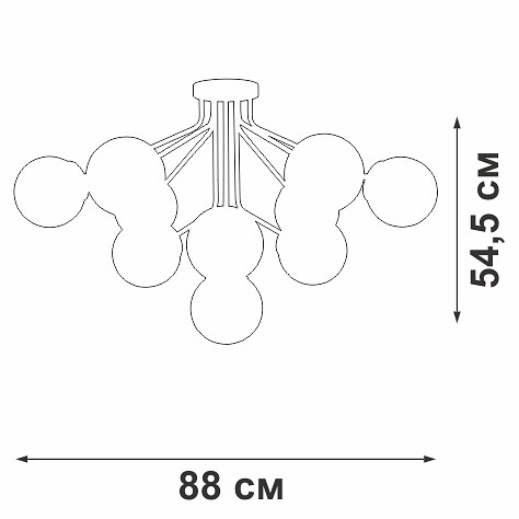 Потолочная люстра Vitaluce V42870 V42870-8/10PL, фото 3