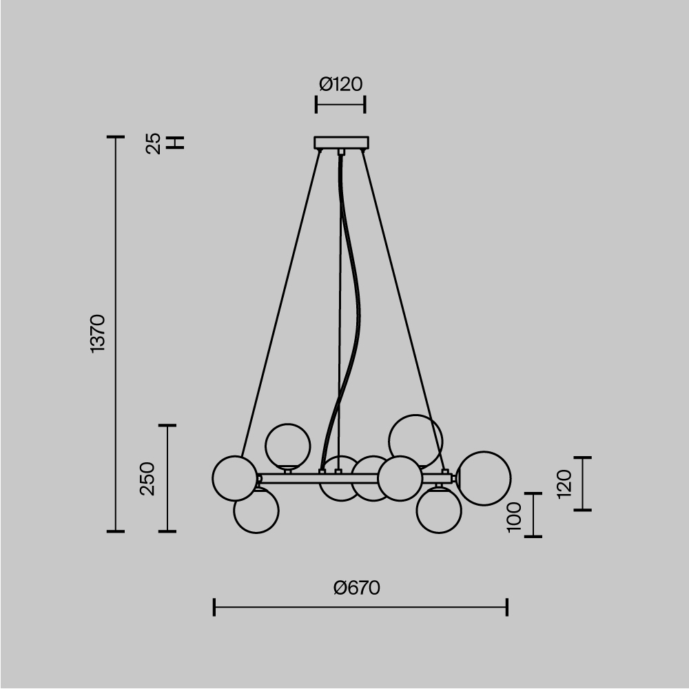 Подвесной светильник Maytoni MOD545PL-11B, фото 7