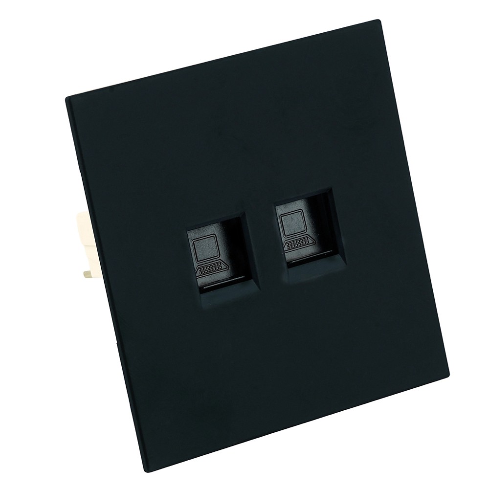Розетка двойная Ethernet RJ-45 без рамки Stekker Мия 50451, фото 2