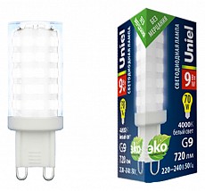 Лампа светодиодная Uniel G9 9Вт 4000K UL-00006489, фото 1