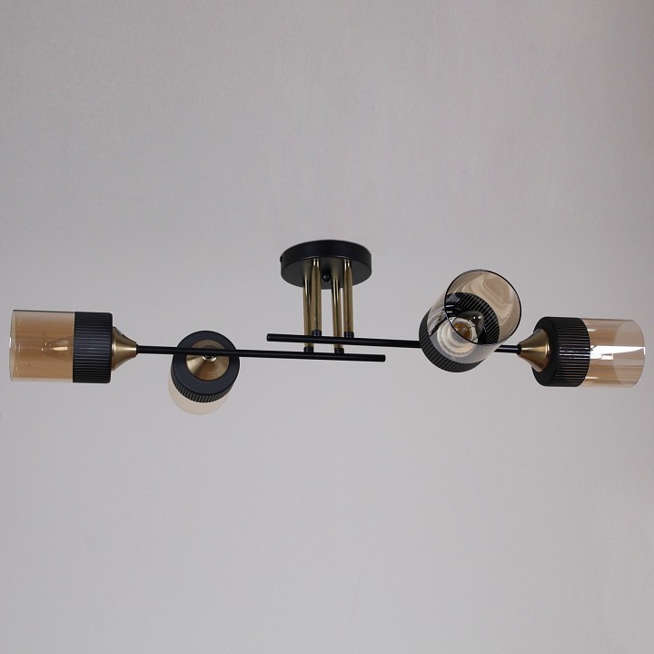 Люстра на штанге Reluce 48460-0.3-04 BK+COPPER, фото 2