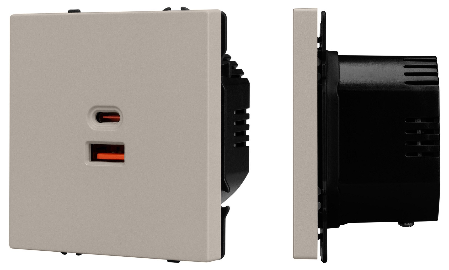 Розетка с заземлением и 2хUSB type A и C, без рамки Arlight SCT-NOBE 059446, фото 1