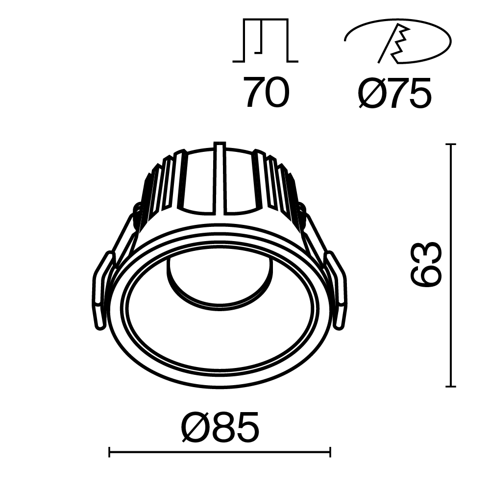 Встраиваемый светильник Technical DL043-01-15W3K-RD-WB, фото 2