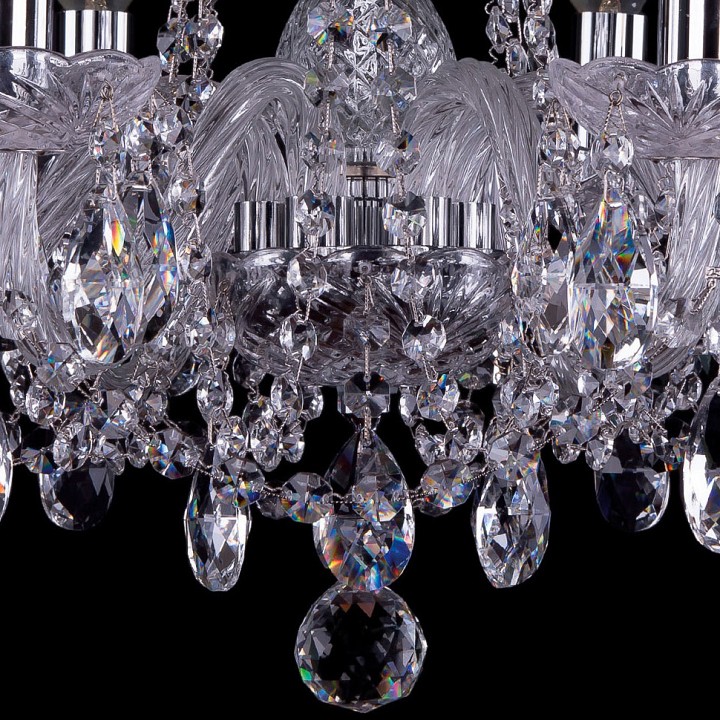 Подвесная люстра Bohemia Ivele Crystal 1402 1402/6/160/Ni, фото 4
