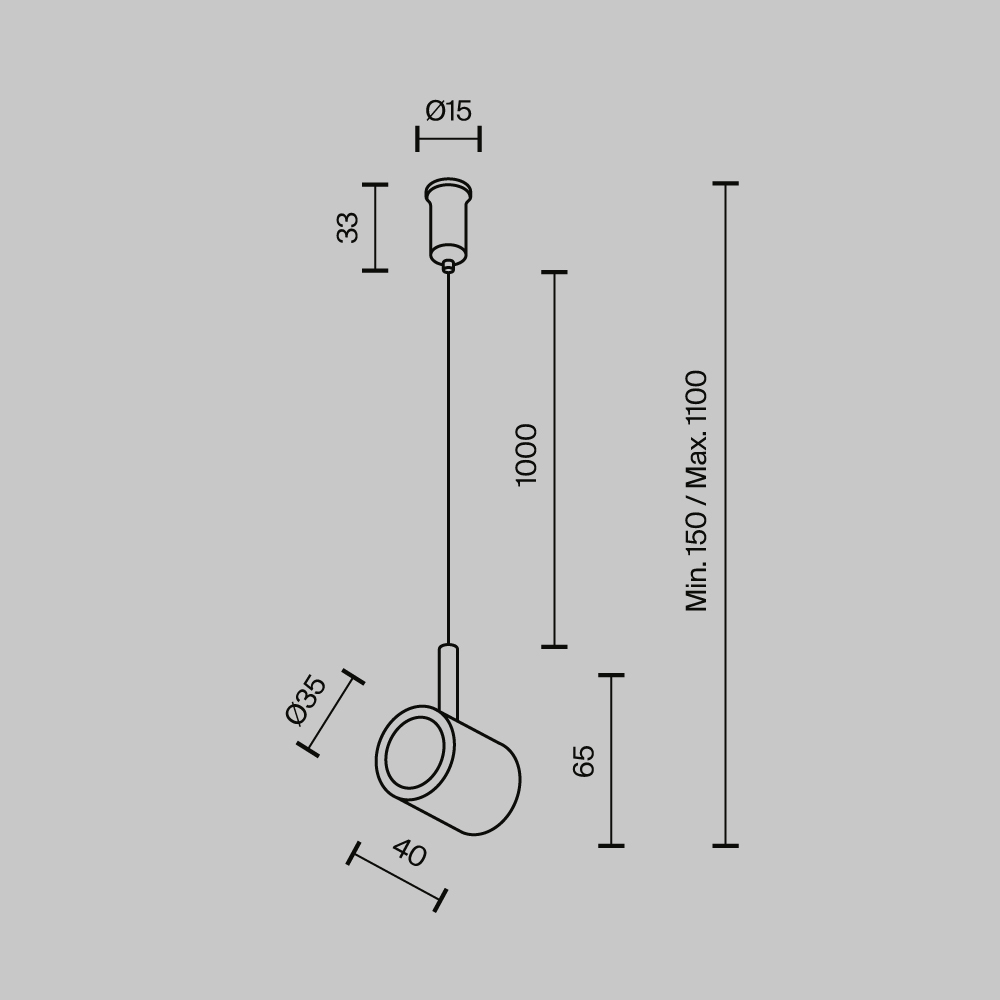 Комплектующие для трекового светильника Technical TRA154CSW-1PT, фото 2