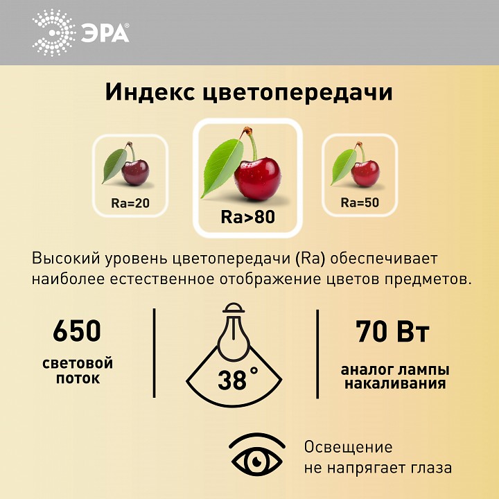 Лампа светодиодная Эра  GU10 8Вт 4000K LED Lense MR16-8W-840-GU10, фото 5