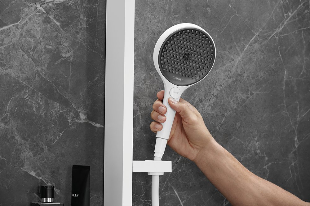 26842700 HG Rainfinity Showerpipe 360 1jet душевая система матовый белый, фото 4