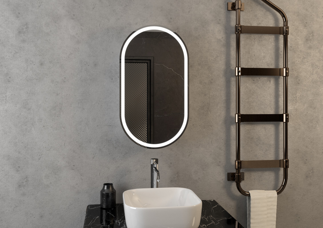 Зеркало-шкаф Elmage white LED 450х800, фото 4