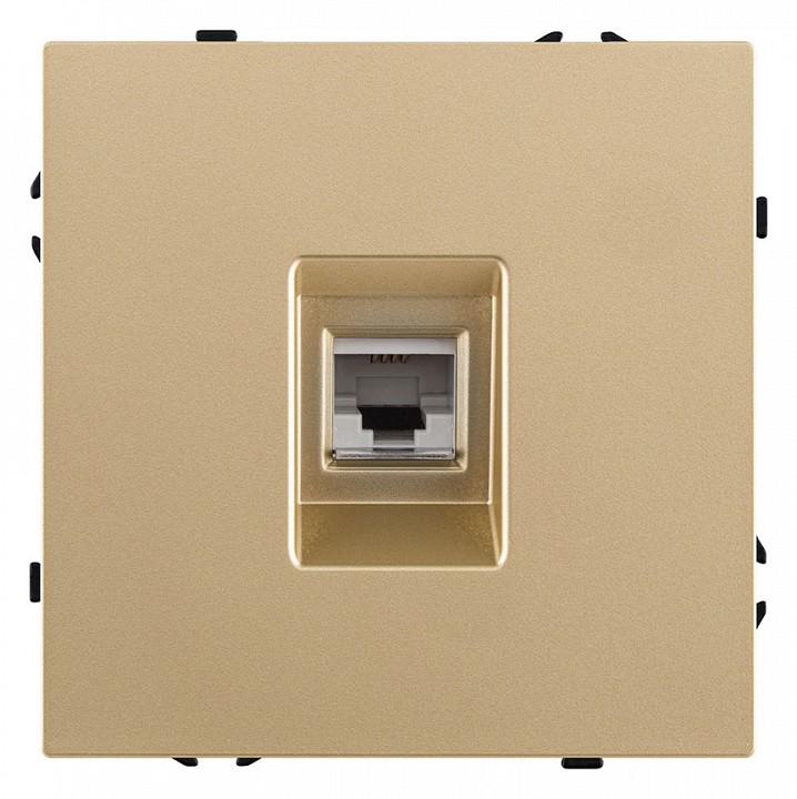 Розетка телефонная RJ-11 со штрокой, без рамки Kollinger Eclipse EC-019GD, фото 1