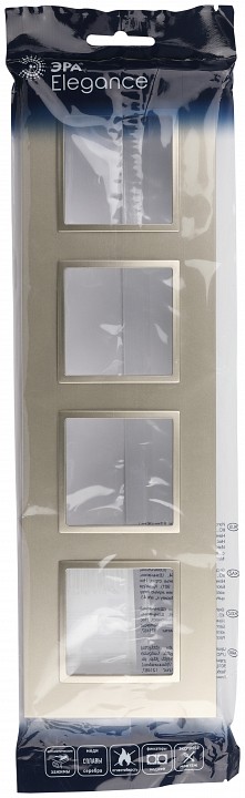 Рамка на 4 поста Эра Эра Elegance 14-5014-04, фото 3