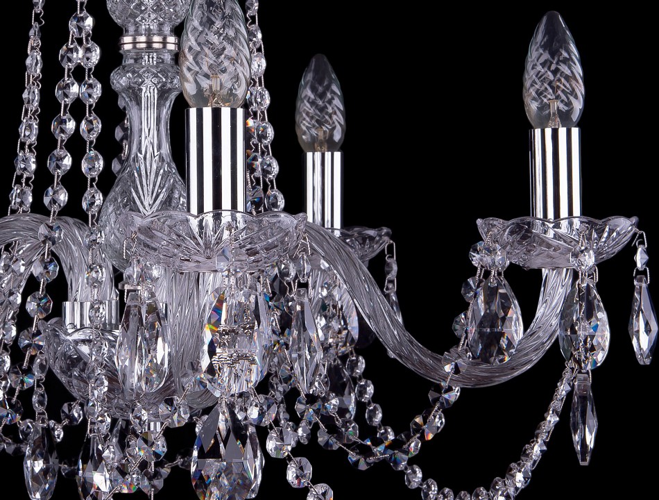 Подвесная люстра Bohemia Ivele Crystal 1402 1402/5/195/Ni, фото 3
