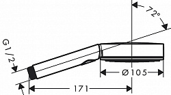 24100670 HG Pulsify 3jet ручной душ, матовый черный, фото 3