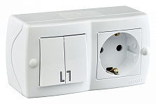 Блок с розеткой и выключателем Mono Electric Octans IP20 104-010101-181, фото 2