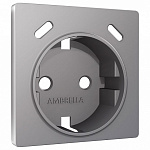 Накладка для розетки с заземлением и со шторками и 2хUSB type С Ambrella Volt ALFA AP5105, фото 2