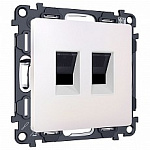 Розетка двойная Ethernet RJ-45 без рамки Ambrella Volt ALFA MA212110