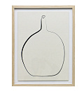 Постер Drawing Vase с дубовой рамой, фото 2