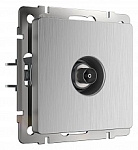 ТВ-розетка без рамки Werkel cеребряный рифленый W1183009, фото 1