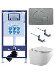SET AQUATEK ЕВРОПА-070 4в1 (рама AQUATEK INS-0000025 +крепление KKI-0000002 +кнопка KDI-0000070 +унитаз AQ1901-00 +тонкое сиденье sc), фото 1