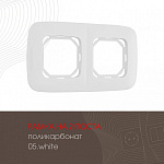 Рамка на 2 поста Arte Milano am-505.05 505.05-2.white, фото 3