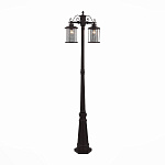 SL080.425.02 Светильник уличный наземный ST-Luce Темный кофе/Прозрачный, Темный кофе E27 2*100W LASTERO, фото 1