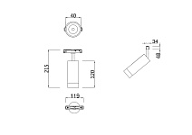 Трековый светильник Technical TR019-2-7W3K-MG, фото 3