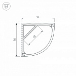 Профиль накладной угловой внутренний Arlight ARH-KANT-H16-2000 ANOD 016178, фото 4