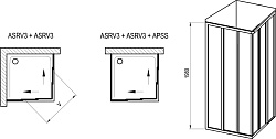 ASRV3-90-198 черный+Transparent, Supernova дверь для комбинации со второй дверью., фото 4