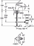 33565LS3 Eurostyle new Смеситель для биде с донным клапаном, белая луна, фото 3