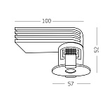 ST217.448.09 Св-к встр. Черный LED 1*9W 4000K 510Lm Ra>90 36° IP20 D57xH52 220-240V Встраиваемые светильники, фото 4