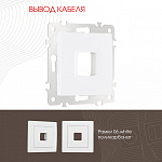 Розетка для вывод кабеля без рамки Arte Milano am-206 206.49-1.white, фото 3